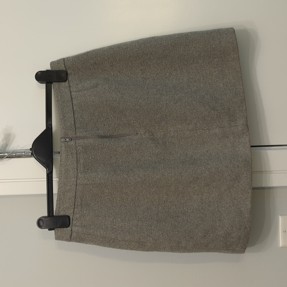 A-Line Mini Faux Wool Skirt in Grey - Picture 2 of 5